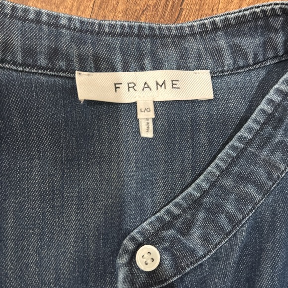 Frame puff sleeve denim blouse - Picture 2 of 4